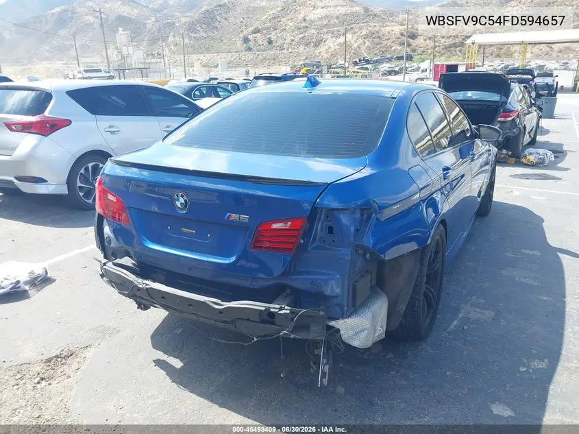 2015 BMW M5 VIN: WBSFV9C54FD594657 Lot: 45498409