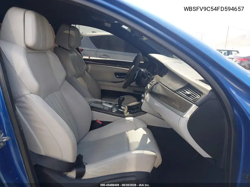 2015 BMW M5 VIN: WBSFV9C54FD594657 Lot: 45498409