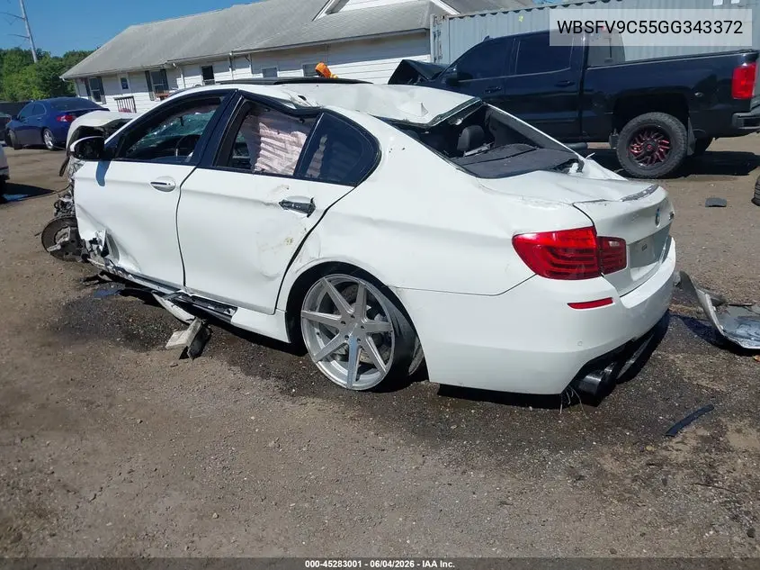 2016 BMW M5 VIN: WBSFV9C55GG343372 Lot: 45283001