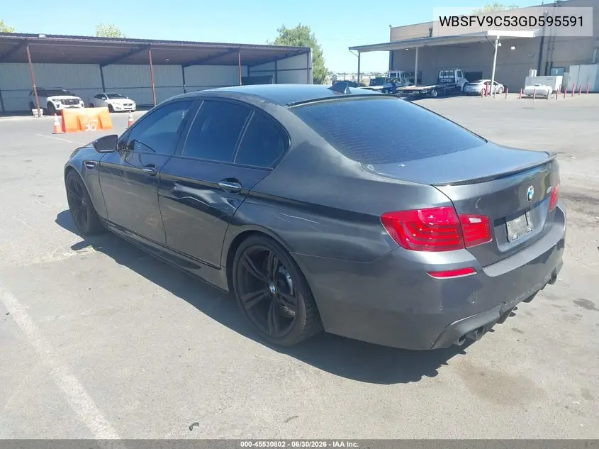 2016 BMW M5 VIN: WBSFV9C53GD595591 Lot: 45530802