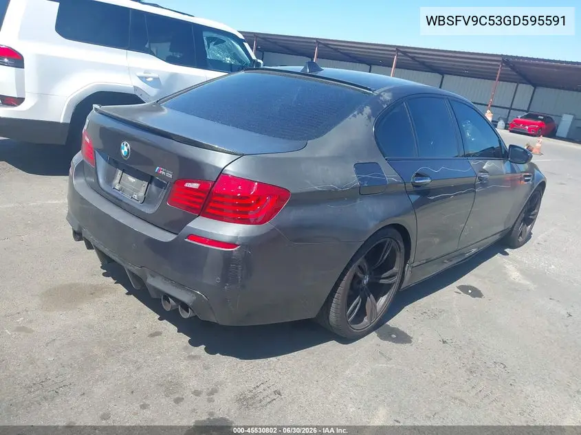 2016 BMW M5 VIN: WBSFV9C53GD595591 Lot: 45530802