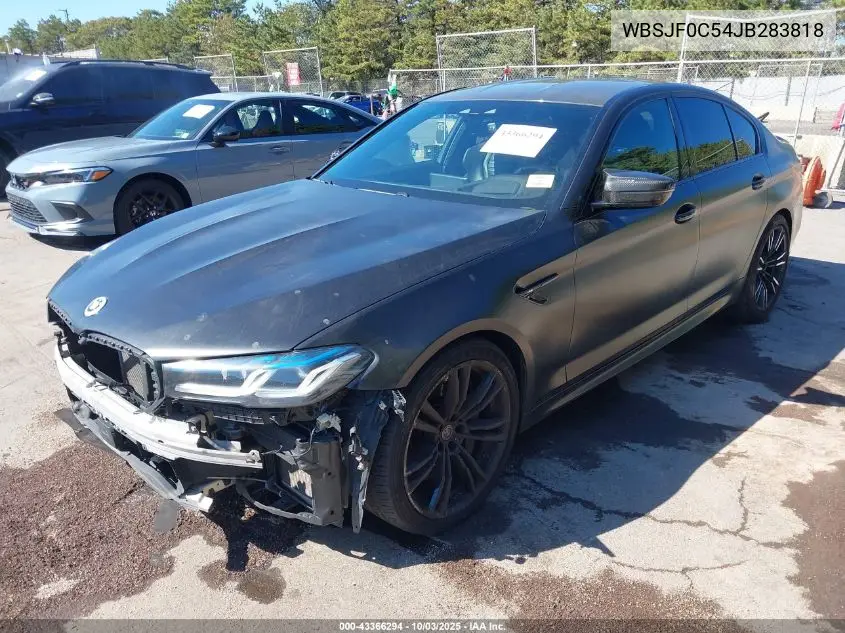 2018 BMW M5 VIN: WBSJF0C54JB283818 Lot: 43366294