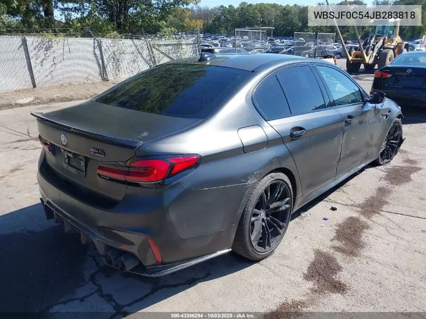 2018 BMW M5 VIN: WBSJF0C54JB283818 Lot: 43366294