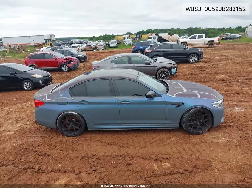 2018 BMW M5 VIN: WBSJF0C59JB283152 Lot: 45440113