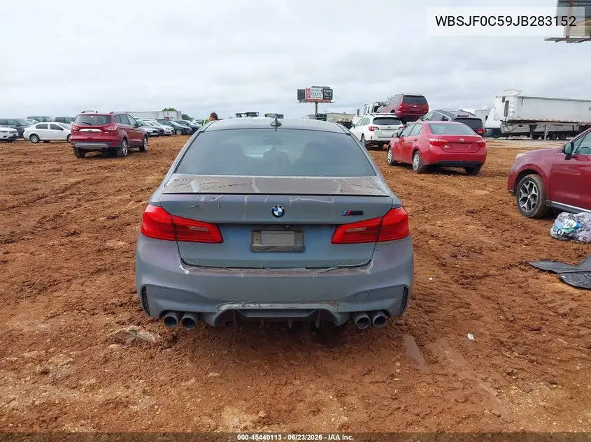 2018 BMW M5 VIN: WBSJF0C59JB283152 Lot: 45440113