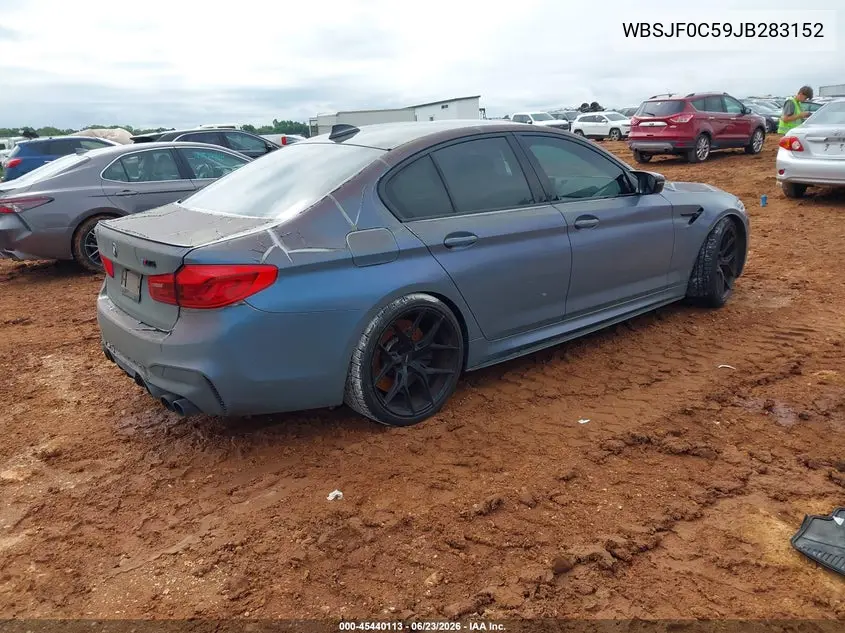 2018 BMW M5 VIN: WBSJF0C59JB283152 Lot: 45440113