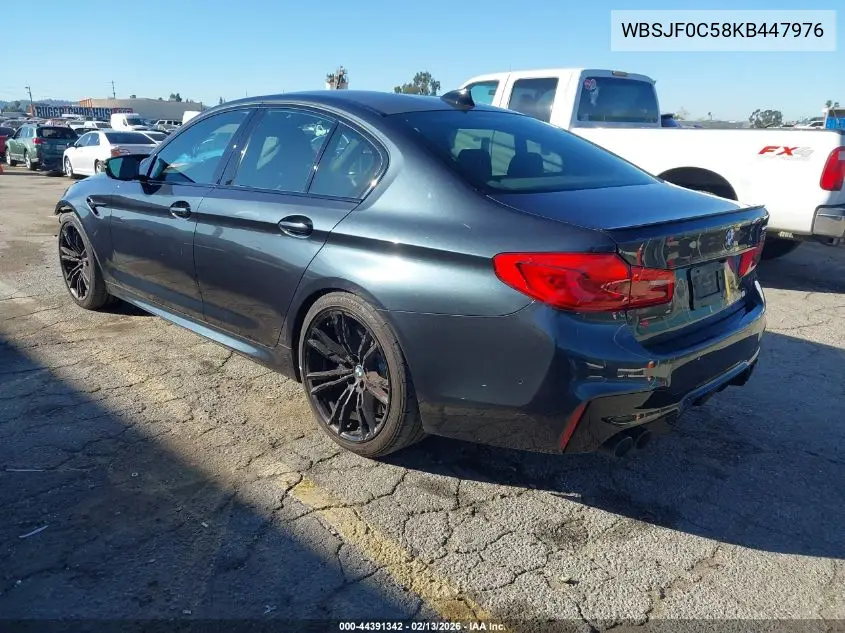 2019 BMW M5 Competition VIN: WBSJF0C58KB447976 Lot: 44391342