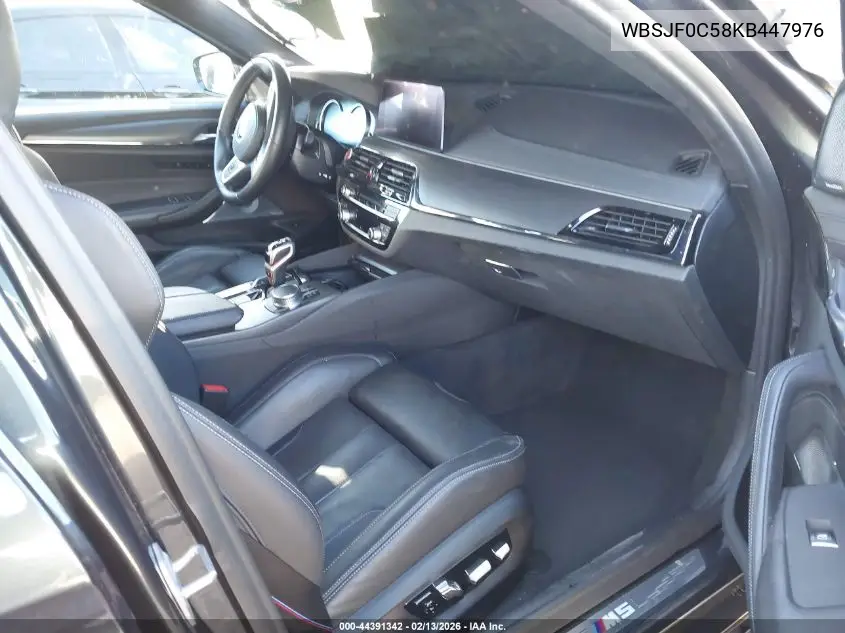 2019 BMW M5 Competition VIN: WBSJF0C58KB447976 Lot: 44391342