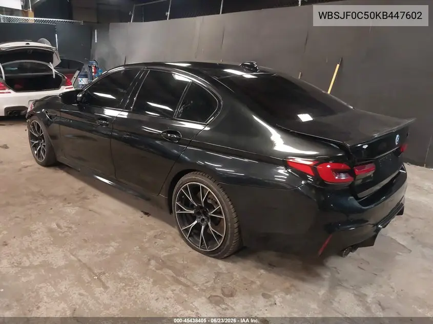 2019 BMW M5 Competition VIN: WBSJF0C50KB447602 Lot: 45438405