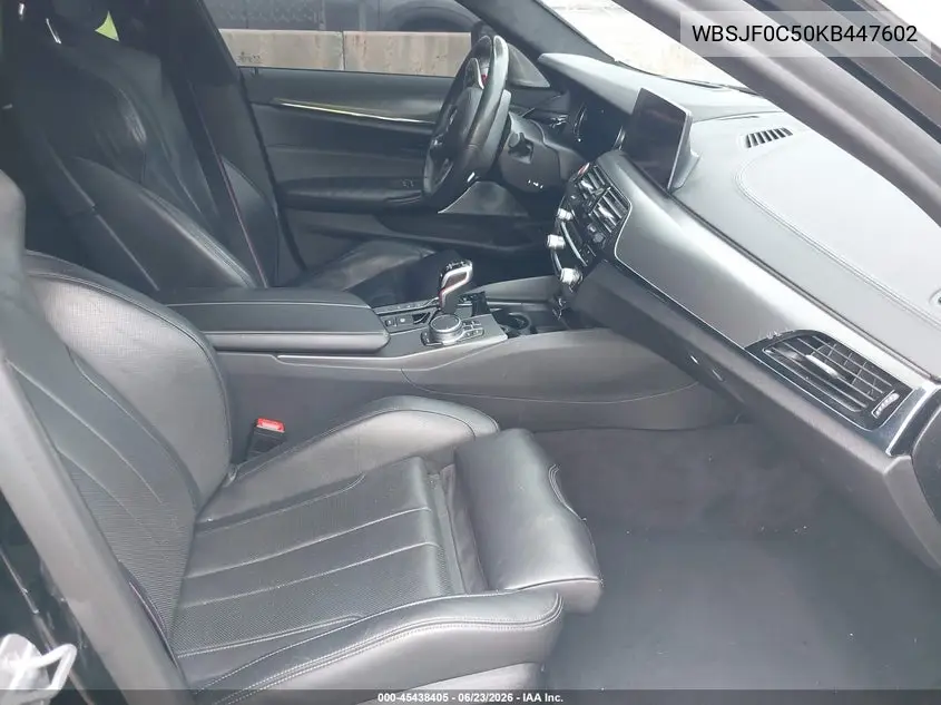 2019 BMW M5 Competition VIN: WBSJF0C50KB447602 Lot: 45438405