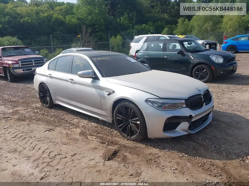 2019 BMW M5 VIN: WBSJF0C56KB448186 Lot: 45512587