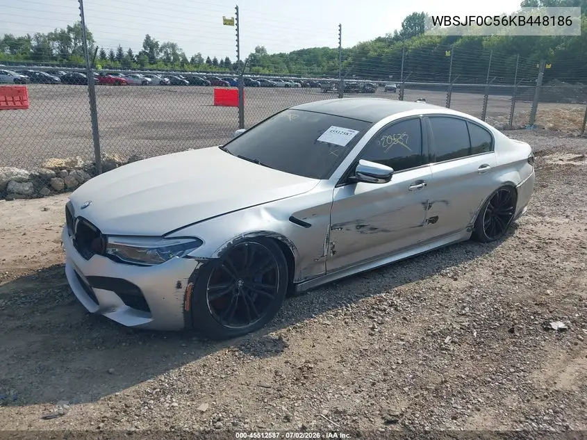2019 BMW M5 VIN: WBSJF0C56KB448186 Lot: 45512587