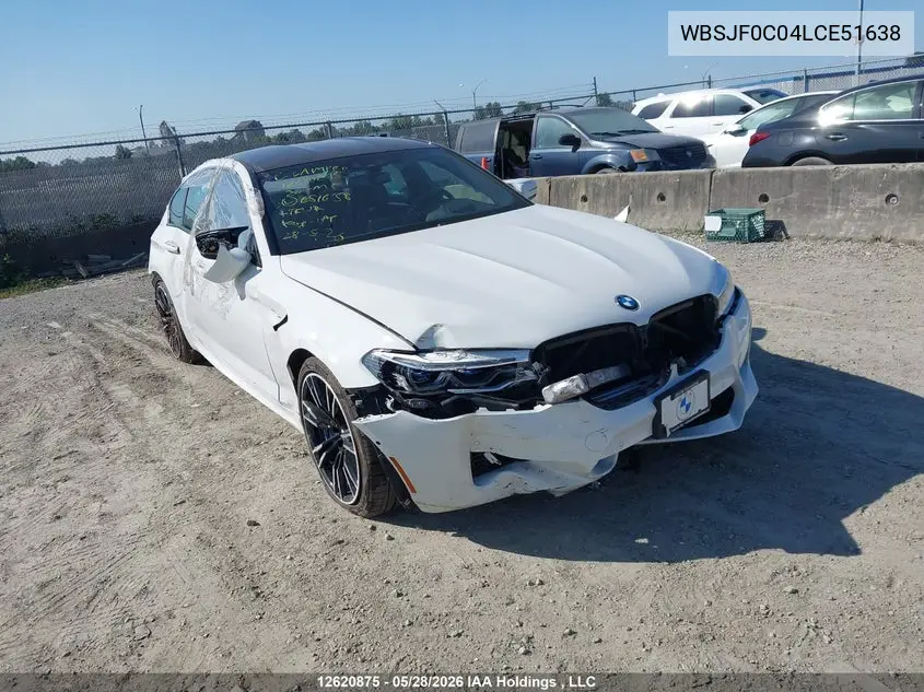 2020 BMW M5 M5 Competition VIN: WBSJF0C04LCE51638 Lot: 12620875