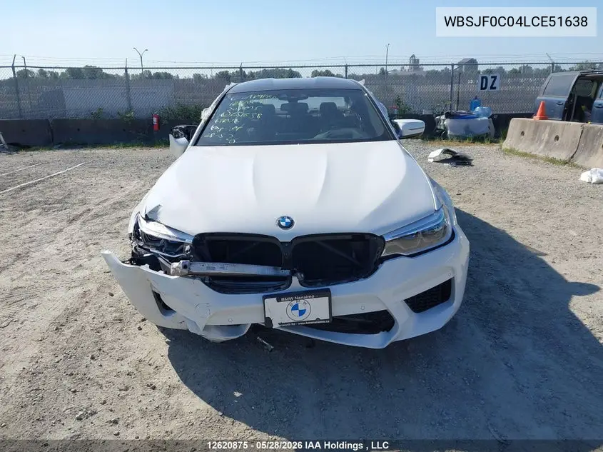2020 BMW M5 M5 Competition VIN: WBSJF0C04LCE51638 Lot: 12620875