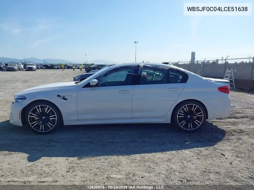 2020 BMW M5 M5 Competition VIN: WBSJF0C04LCE51638 Lot: 12620875