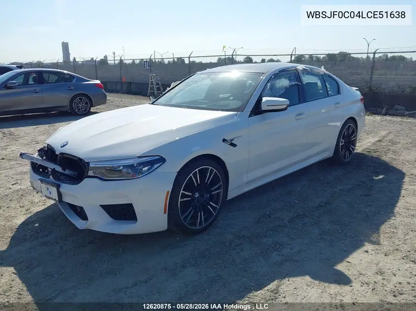 2020 BMW M5 M5 Competition VIN: WBSJF0C04LCE51638 Lot: 12620875