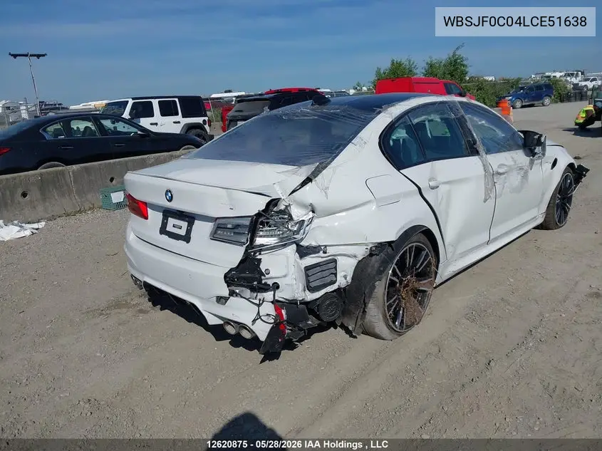 2020 BMW M5 M5 Competition VIN: WBSJF0C04LCE51638 Lot: 12620875