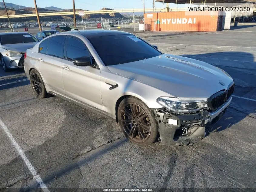 2020 BMW M5 VIN: WBSJF0C09LCD27350 Lot: 43385838
