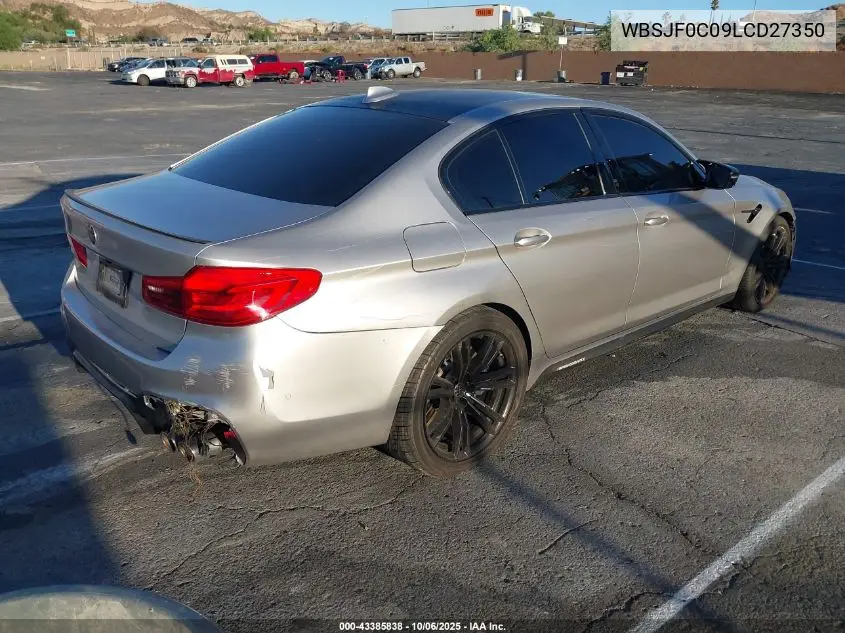 2020 BMW M5 VIN: WBSJF0C09LCD27350 Lot: 43385838