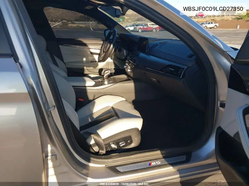 2020 BMW M5 VIN: WBSJF0C09LCD27350 Lot: 43385838