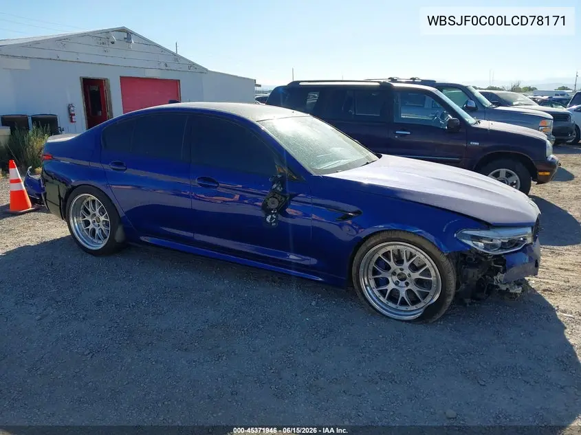 2020 BMW M5 Competition VIN: WBSJF0C00LCD78171 Lot: 45371946