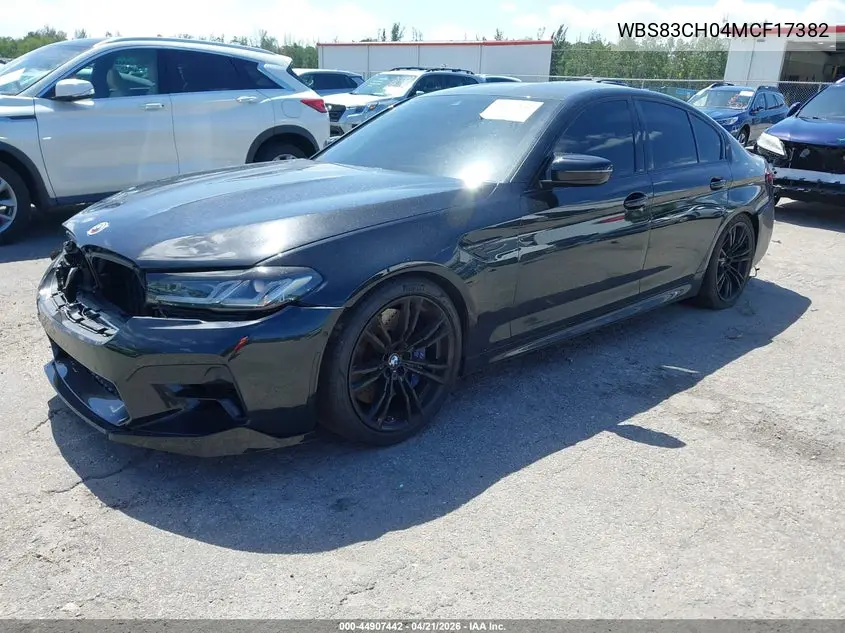 2021 BMW M5 VIN: WBS83CH04MCF17382 Lot: 44907442