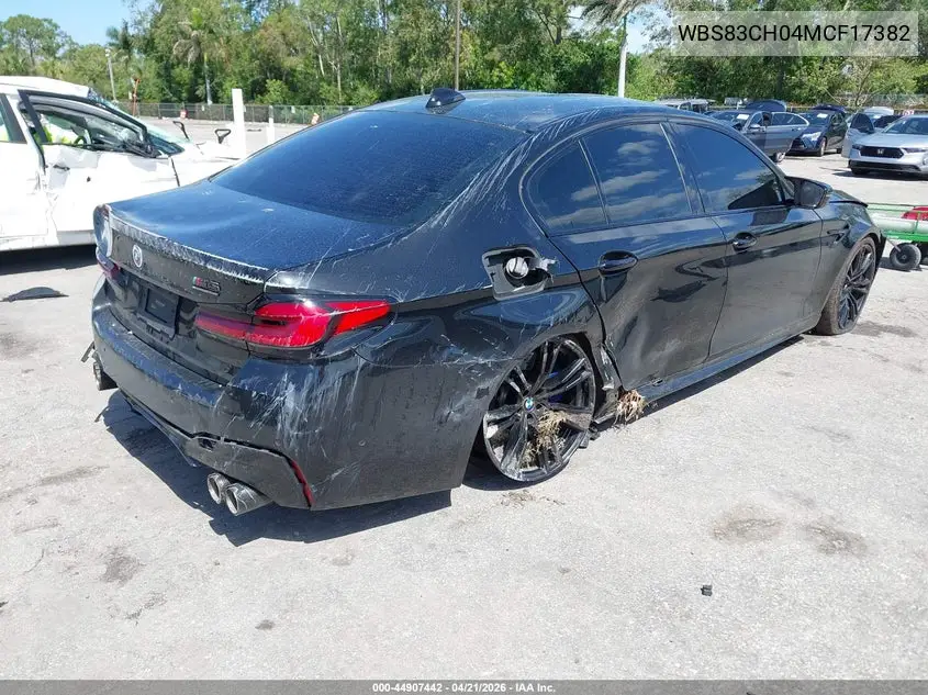 2021 BMW M5 VIN: WBS83CH04MCF17382 Lot: 44907442