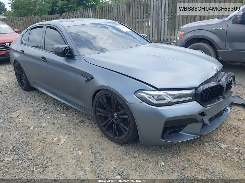 2021 BMW M5 VIN: WBS83CH04MCF63309 Lot: 45441637
