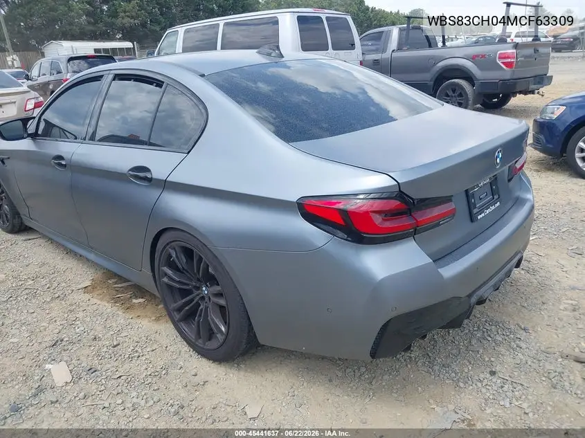 2021 BMW M5 VIN: WBS83CH04MCF63309 Lot: 45441637