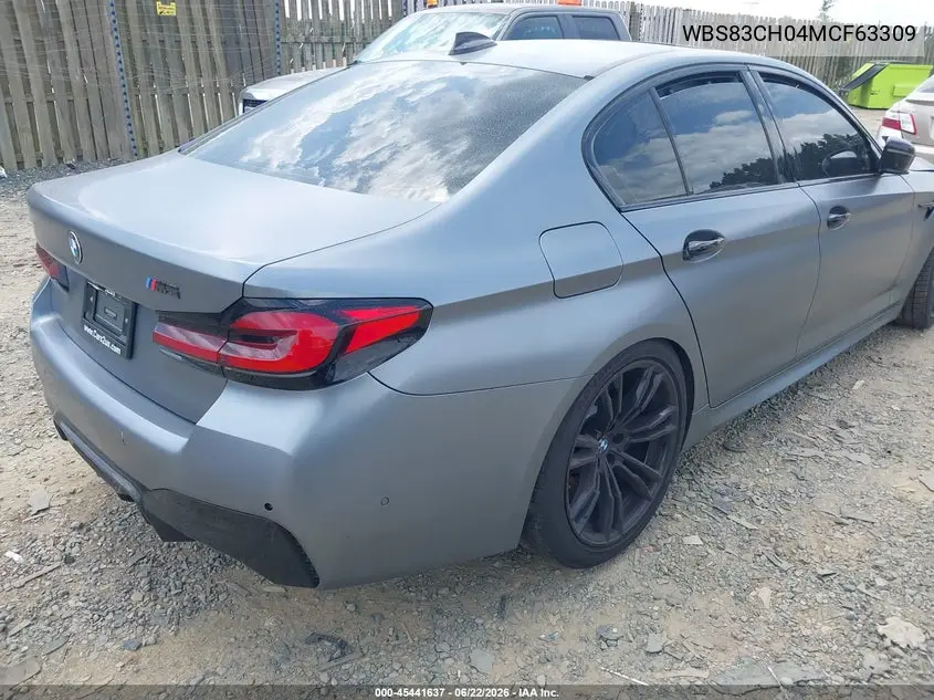 2021 BMW M5 VIN: WBS83CH04MCF63309 Lot: 45441637