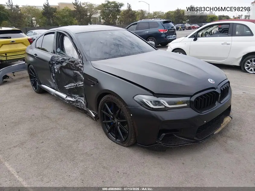 2021 BMW M5 VIN: WBS83CH06MCE98298 Lot: 45609463