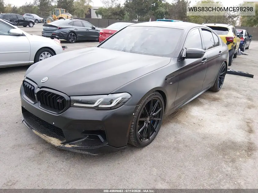 2021 BMW M5 VIN: WBS83CH06MCE98298 Lot: 45609463