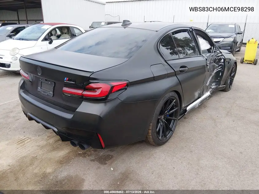 2021 BMW M5 VIN: WBS83CH06MCE98298 Lot: 45609463