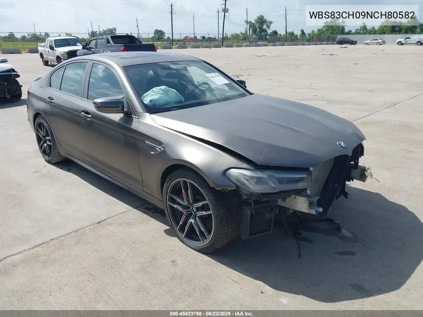 2022 BMW M5 Base (A8) VIN: WBS83CH09NCH80582 Lot: 45423798