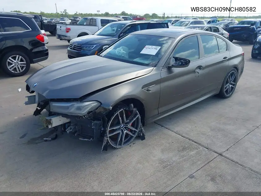 2022 BMW M5 Base (A8) VIN: WBS83CH09NCH80582 Lot: 45423798
