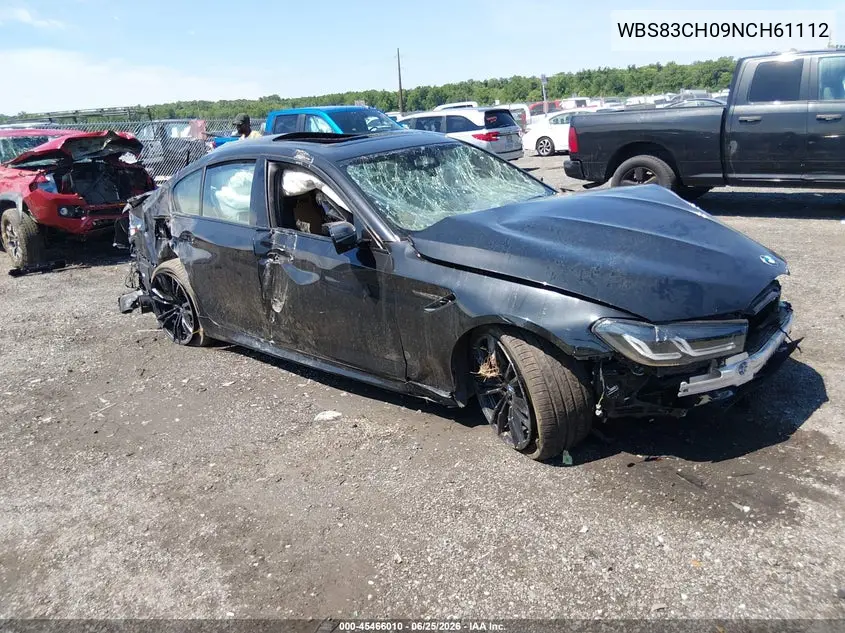 2022 BMW M5 VIN: WBS83CH09NCH61112 Lot: 45466010