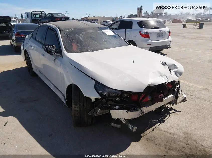 2025 BMW M5 VIN: WBS83FK08SCU42609 Lot: 45366960