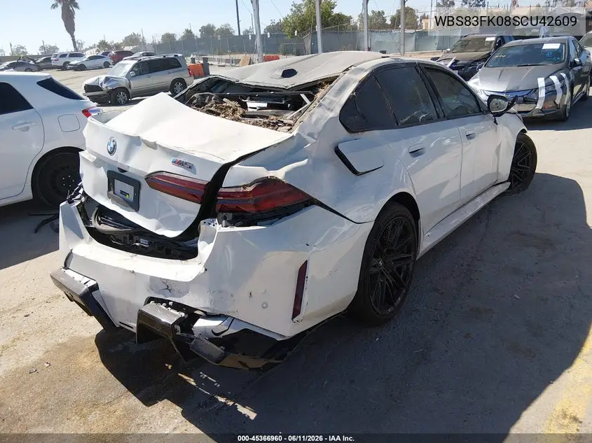 2025 BMW M5 VIN: WBS83FK08SCU42609 Lot: 45366960