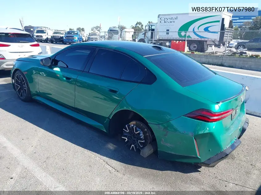 2026 BMW M5 VIN: WBS83FK07TCV57980 Lot: 44664196
