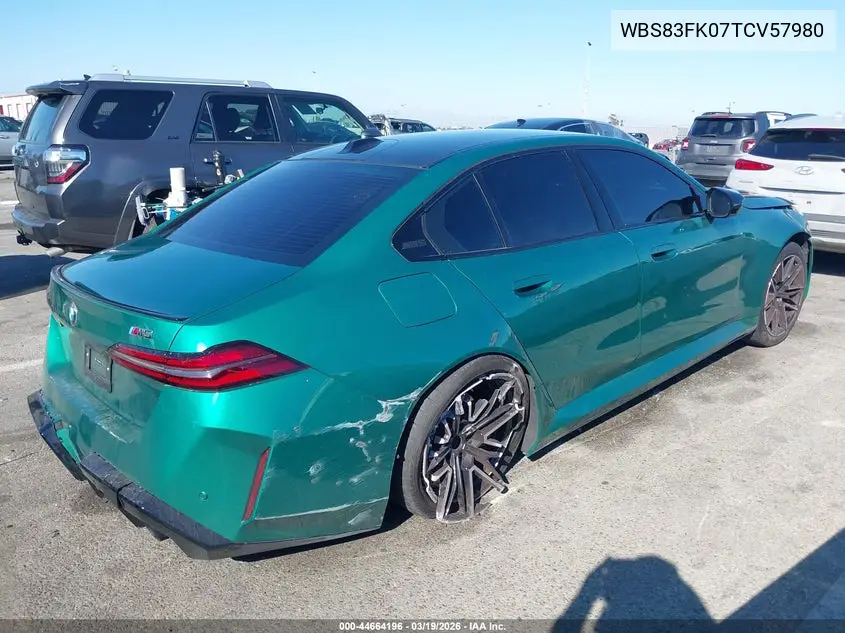2026 BMW M5 VIN: WBS83FK07TCV57980 Lot: 44664196