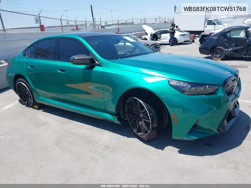 2026 BMW M5 VIN: WBS83FK08TCW51768 Lot: 45261080
