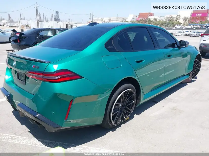 2026 BMW M5 VIN: WBS83FK08TCW51768 Lot: 45261080