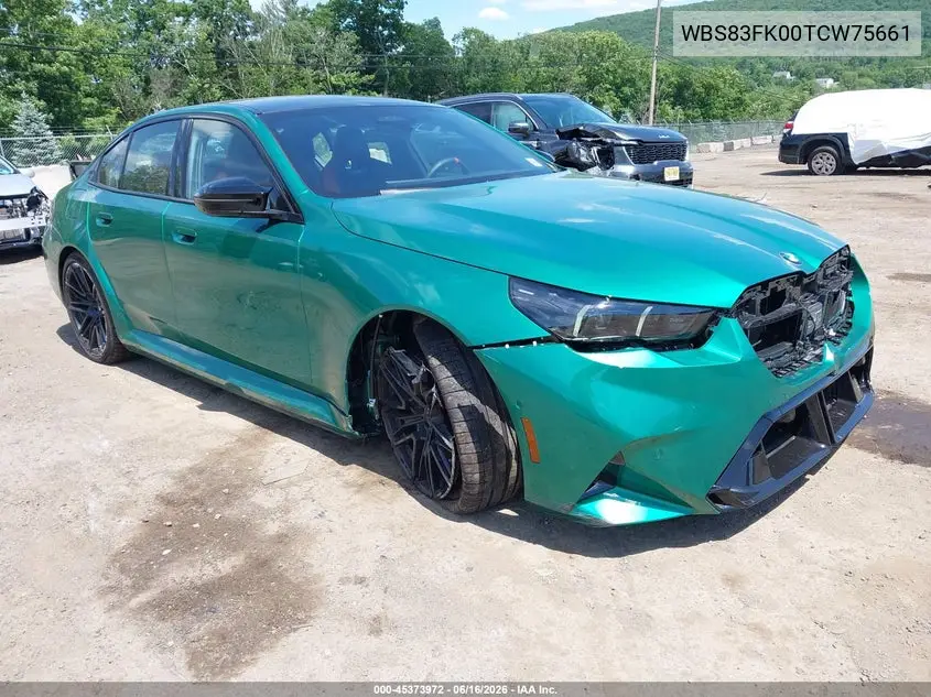 2026 BMW M5 VIN: WBS83FK00TCW75661 Lot: 45373972