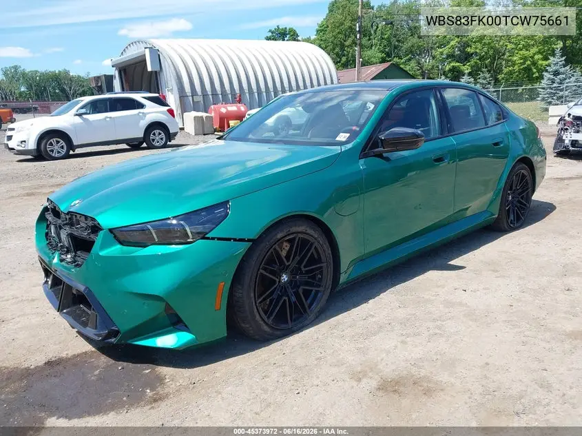 2026 BMW M5 VIN: WBS83FK00TCW75661 Lot: 45373972