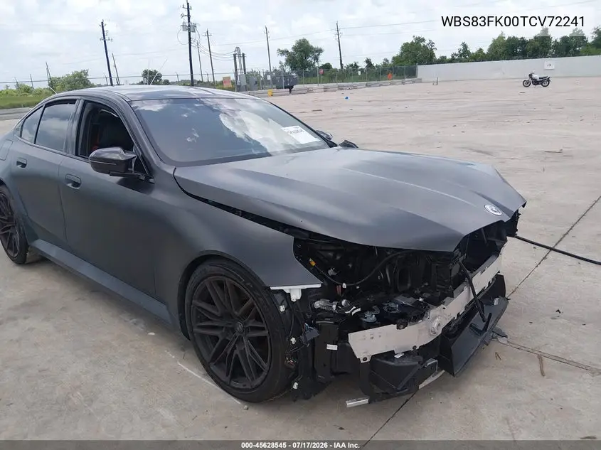 2026 BMW M5 VIN: WBS83FK00TCV72241 Lot: 45628545