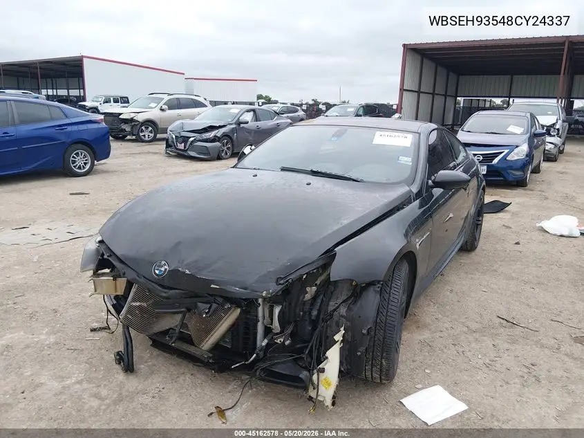 2008 BMW M6 VIN: WBSEH93548CY24337 Lot: 45162578