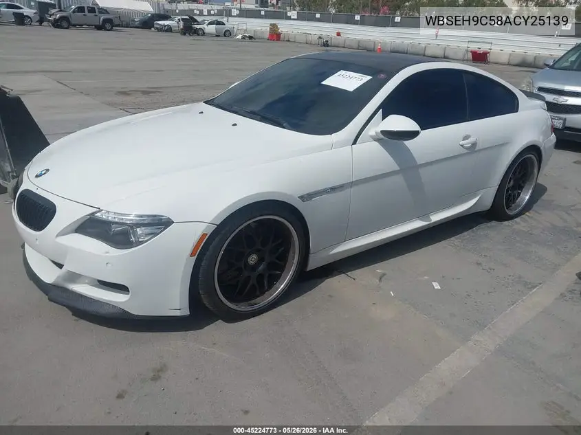 2010 BMW M6 VIN: WBSEH9C58ACY25139 Lot: 45224773