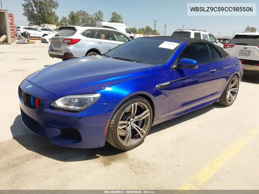 2012 BMW M6 VIN: WBSLZ9C59CC985506 Lot: 45349912
