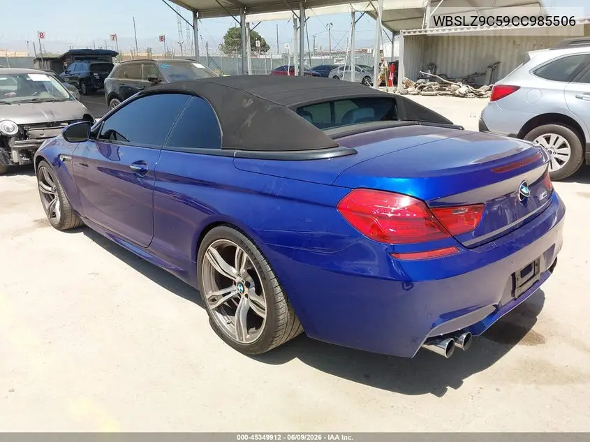 2012 BMW M6 VIN: WBSLZ9C59CC985506 Lot: 45349912