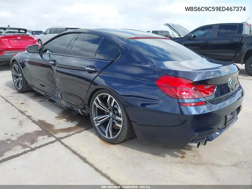 2014 BMW M6 Gran Coupe VIN: WBS6C9C59ED467374 Lot: 44533938